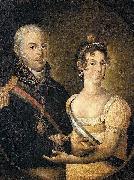 Manuel Dias de Oliveira Portrait of John VI of Portugal and Charlotte of Spain oil painting reproduction